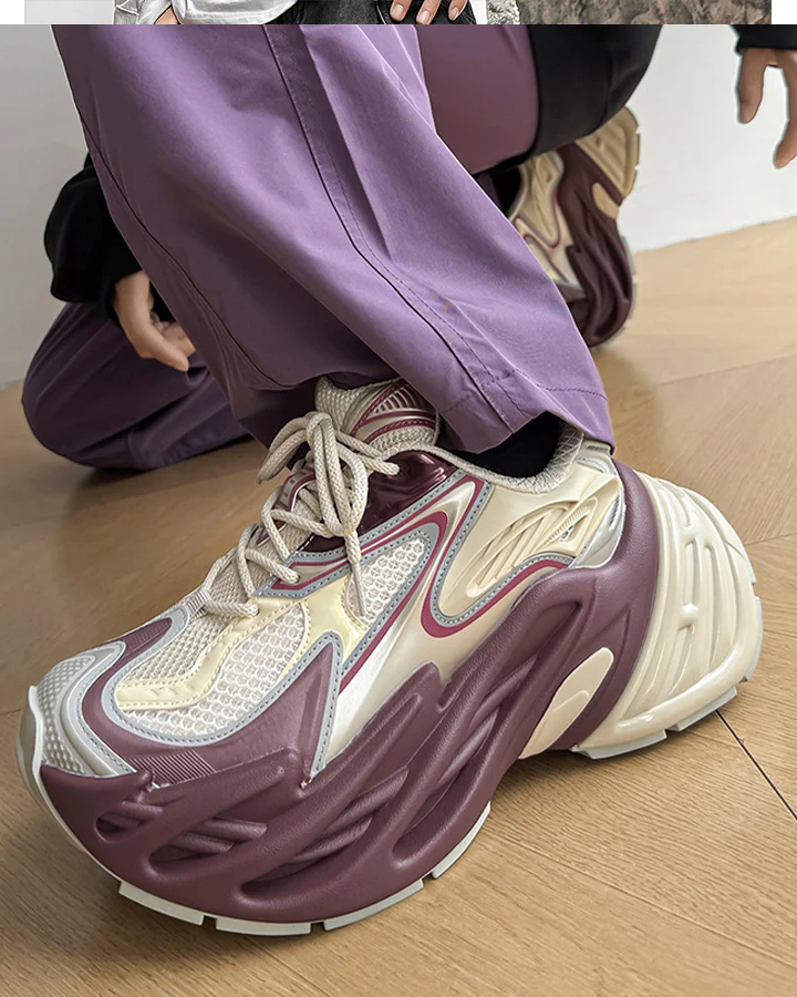 Mecha-Style Height-Increasing Chunky Sneakers - Image 10
