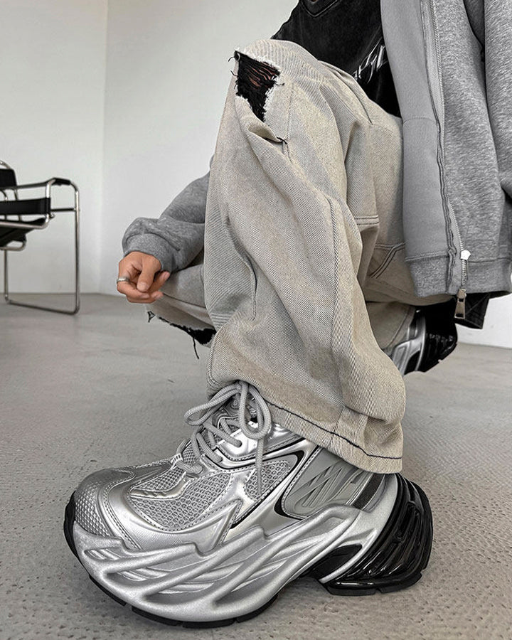Mecha-Style Height-Increasing Chunky Sneakers - Image 2