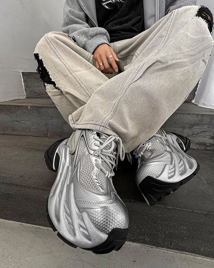 Mecha-Style Height-Increasing Chunky Sneakers - Image 3