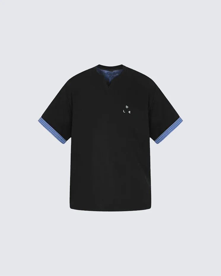 Minimal Contrast Trim V Neck Casual Short Sleeve - Image 4