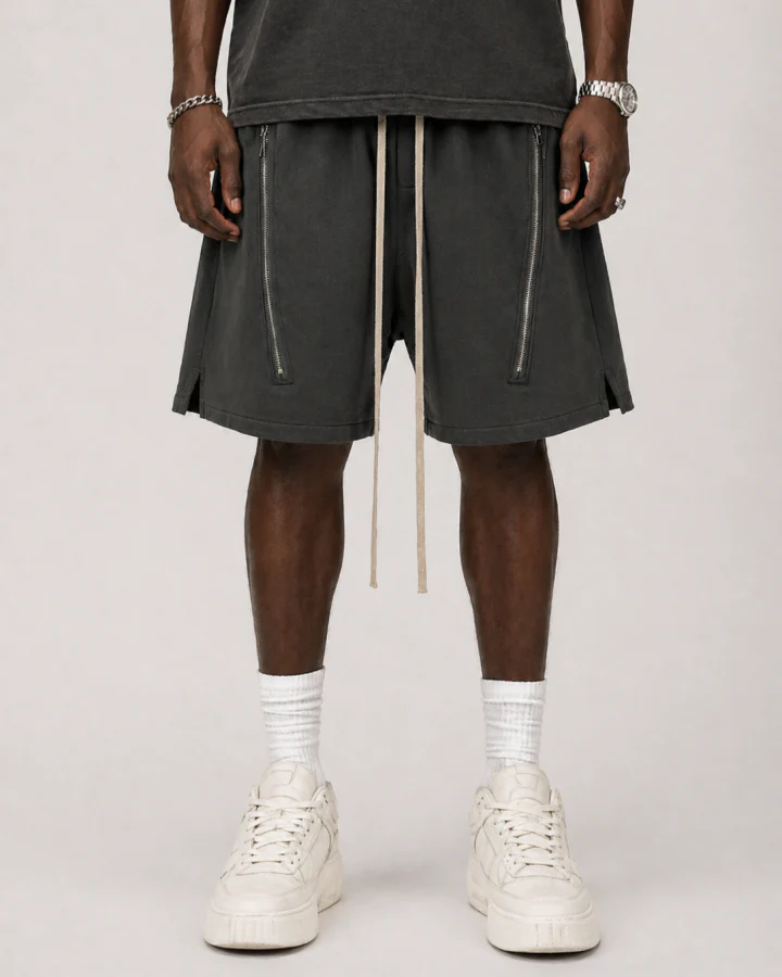 Minimal Zipper Detail Street Shorts - Image 6