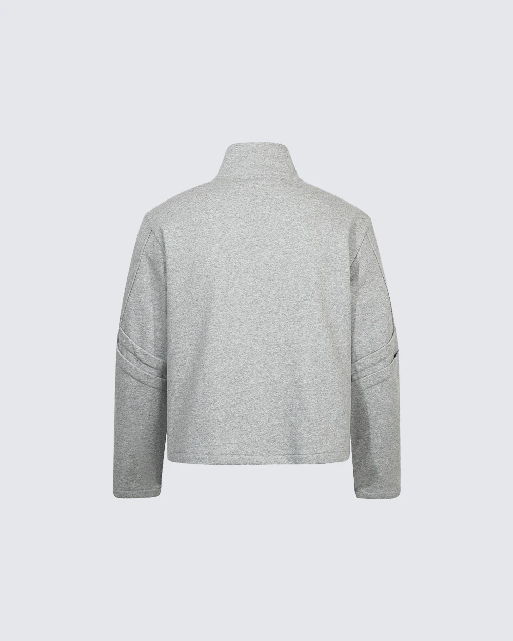Minimalist Asymmetric Zip Stand Collar Jacket - Image 13