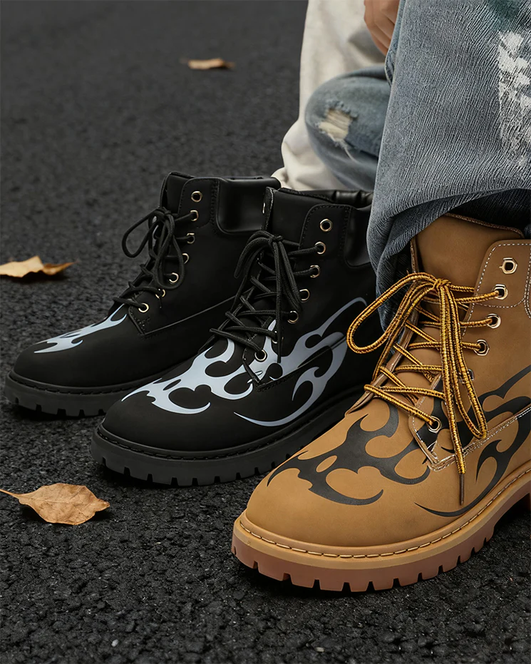 Motorcycle High-Top Martin Boots for Men - Image 5