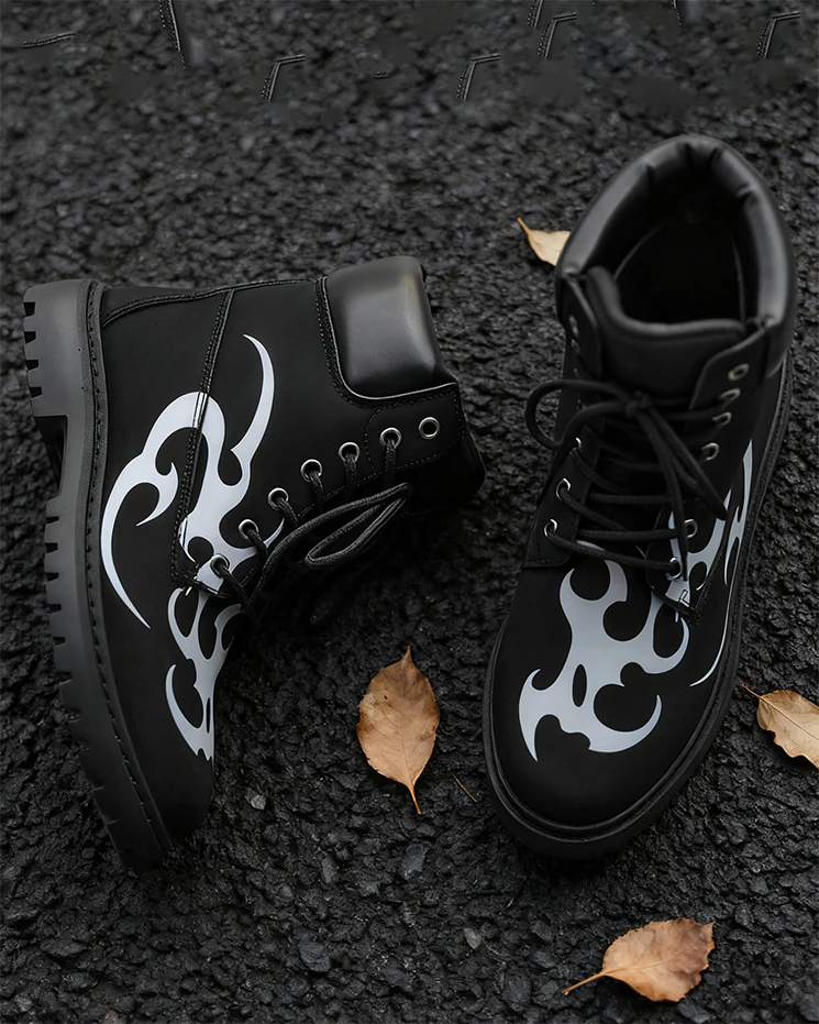 Motorcycle High-Top Martin Boots for Men - Image 7