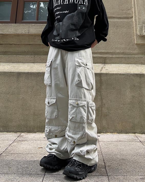 Multi-Pocket Straight-Leg Workwear Jeans - Image 10