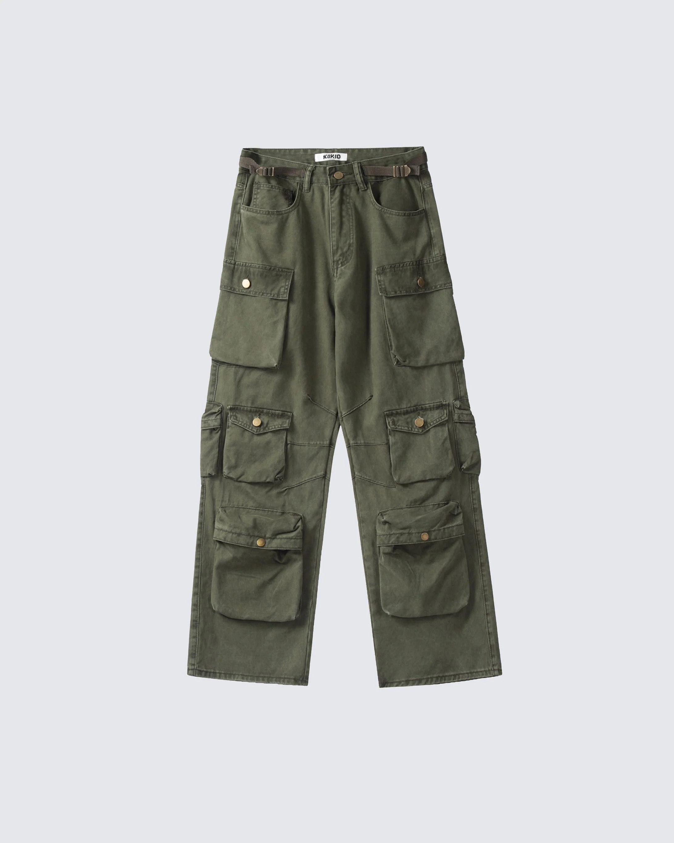 Multi-Pocket Straight-Leg Workwear Jeans - Image 4