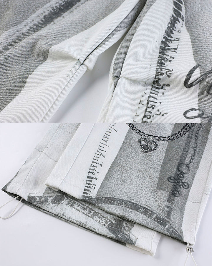 New American 3D Print Wide-Leg Pants - Image 12