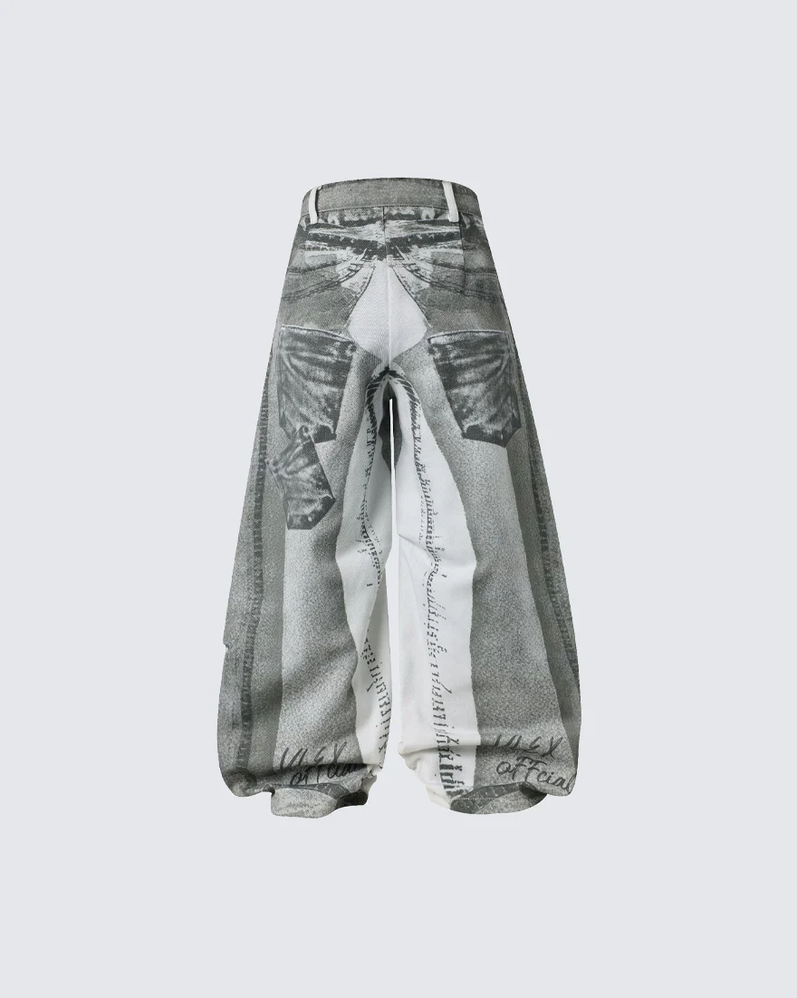 New American 3D Print Wide-Leg Pants - Image 7