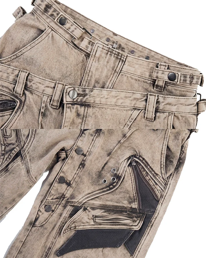 New American Double Waist Heavy Duty Denim Pants - Image 11