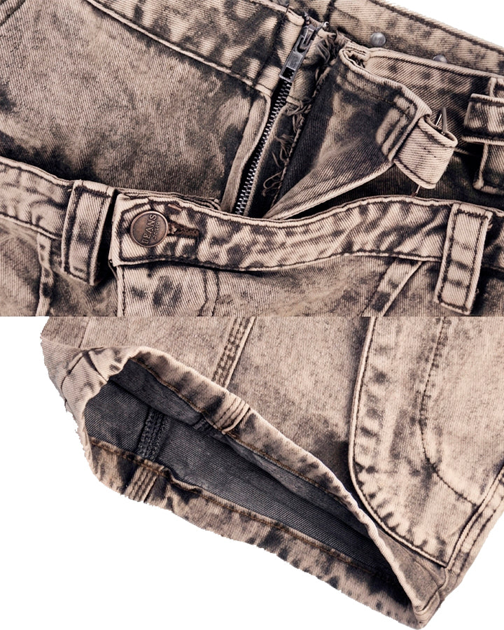 New American Double Waist Heavy Duty Denim Pants - Image 12