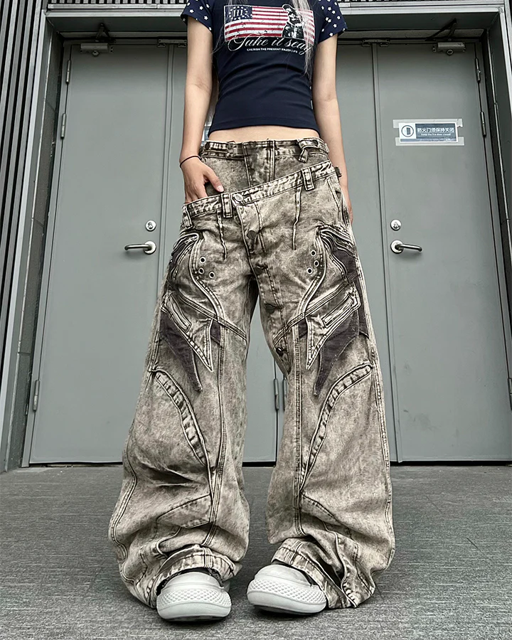 New American Double Waist Heavy Duty Denim Pants - Image 2