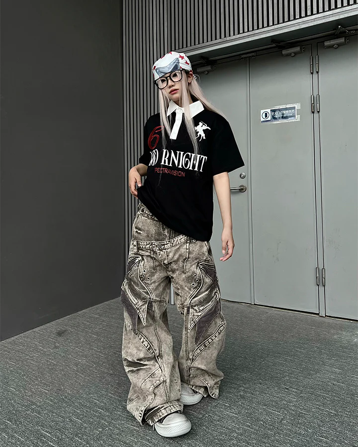 New American Double Waist Heavy Duty Denim Pants - Image 7