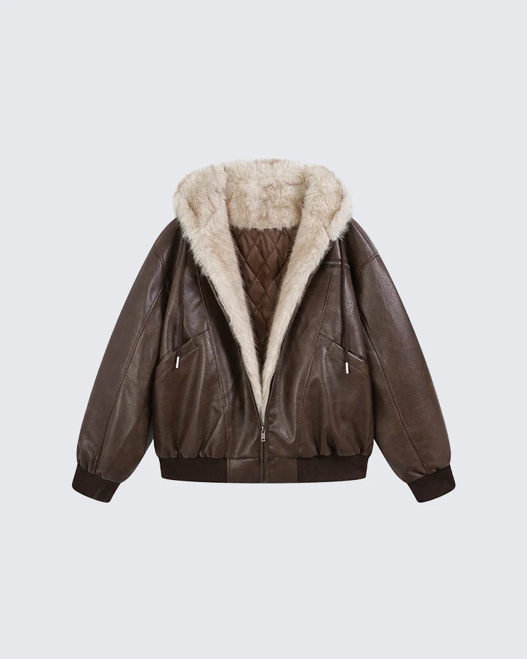 New American-Style Cool Faux Leather Jacket Coat - Image 3