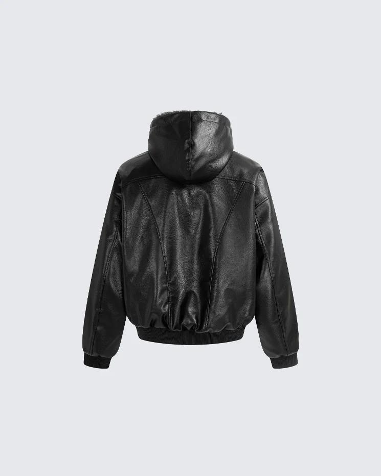 New American-Style Cool Faux Leather Jacket Coat - Image 5