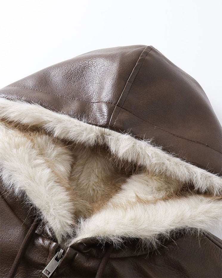 New American-Style Cool Faux Leather Jacket Coat - Image 7