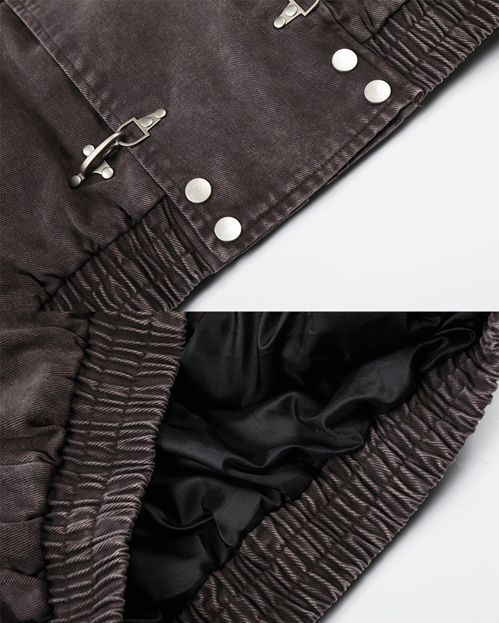 New Arrival Hooded Buckle Denim Jacket - Image 11