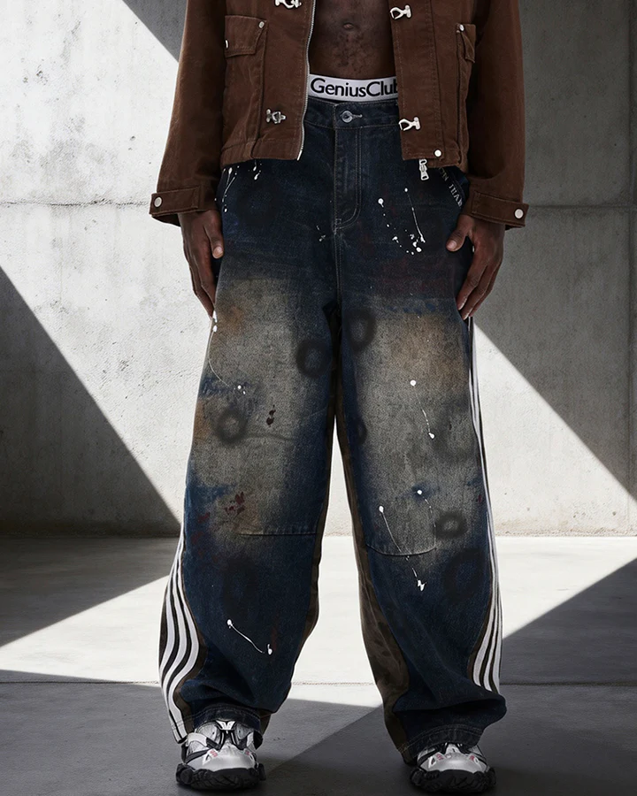 New Camouflage Washed Curved Straight-Leg Pants - Image 3