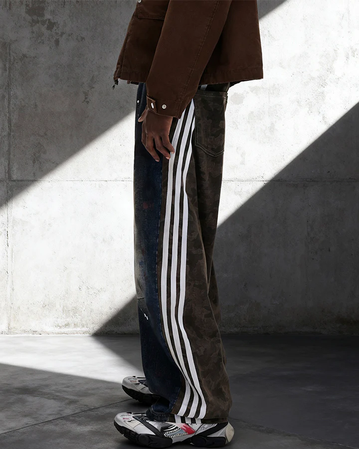 New Camouflage Washed Curved Straight-Leg Pants - Image 7