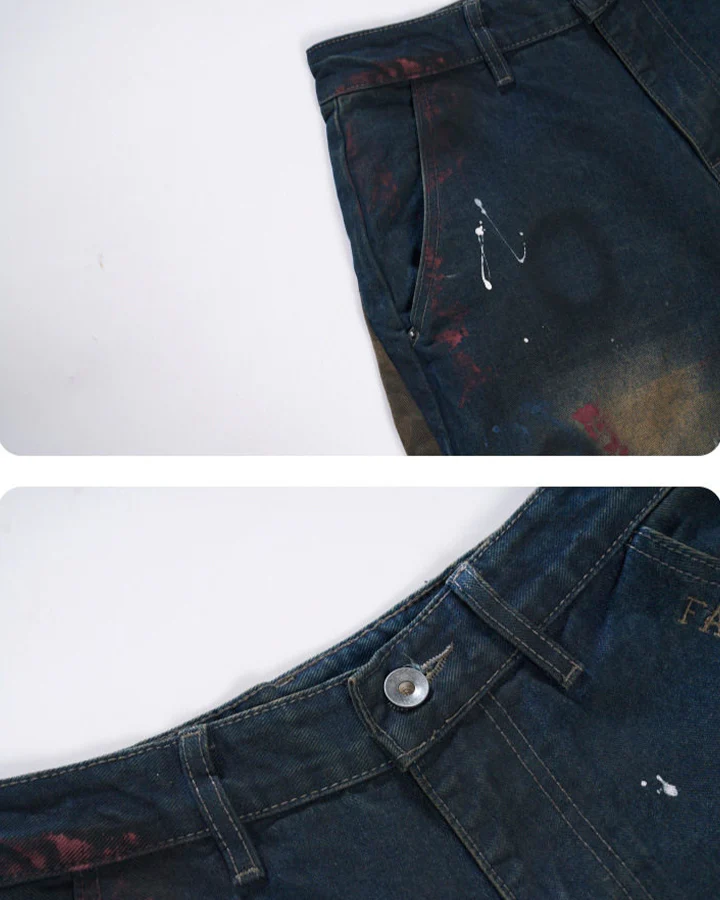 New Camouflage Washed Curved Straight-Leg Pants - Image 8