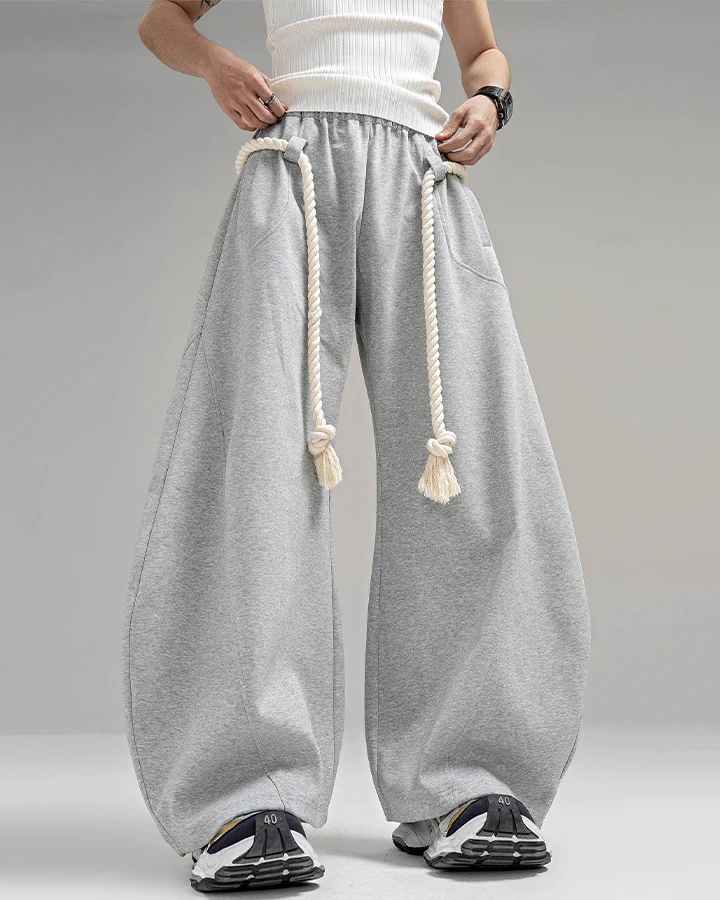 New Casual Relaxed Curved Wide-Leg Pants - Image 2
