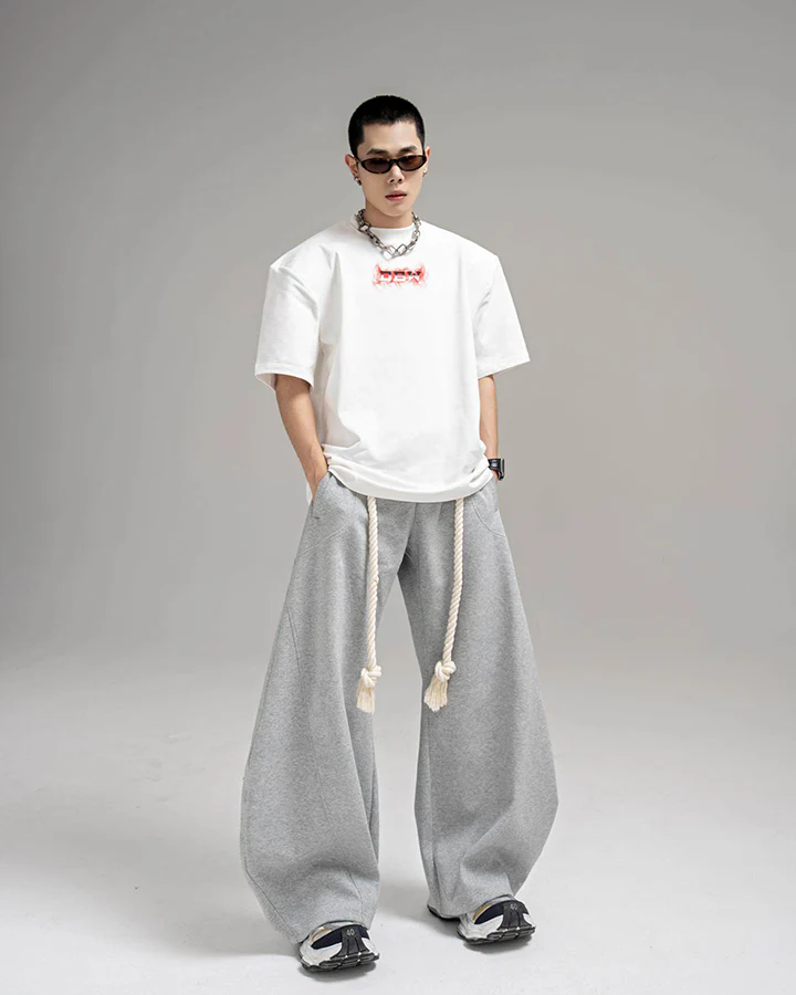 New Casual Relaxed Curved Wide-Leg Pants - Image 3
