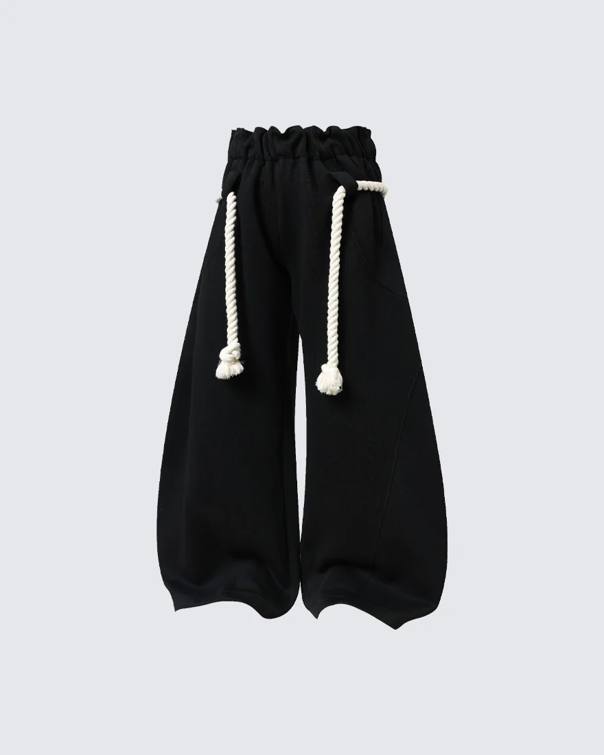 New Casual Relaxed Curved Wide-Leg Pants - Image 4