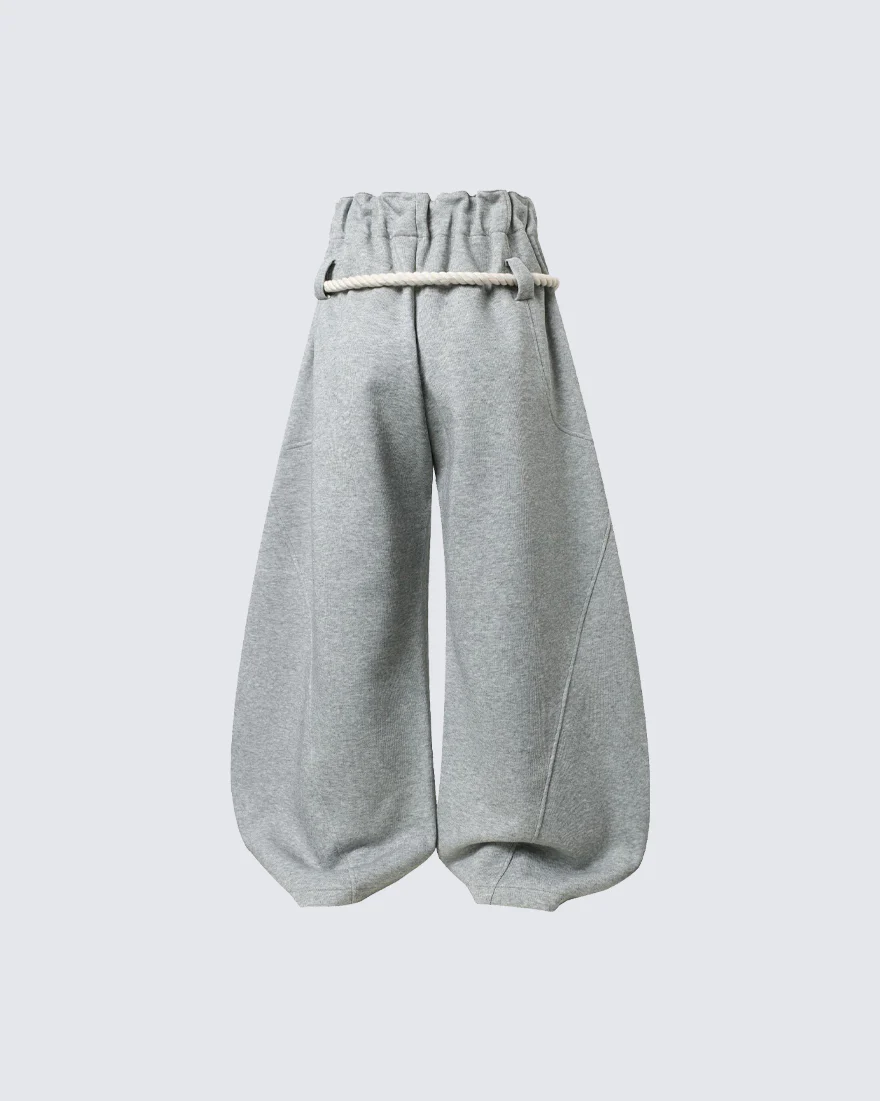 New Casual Relaxed Curved Wide-Leg Pants - Image 5