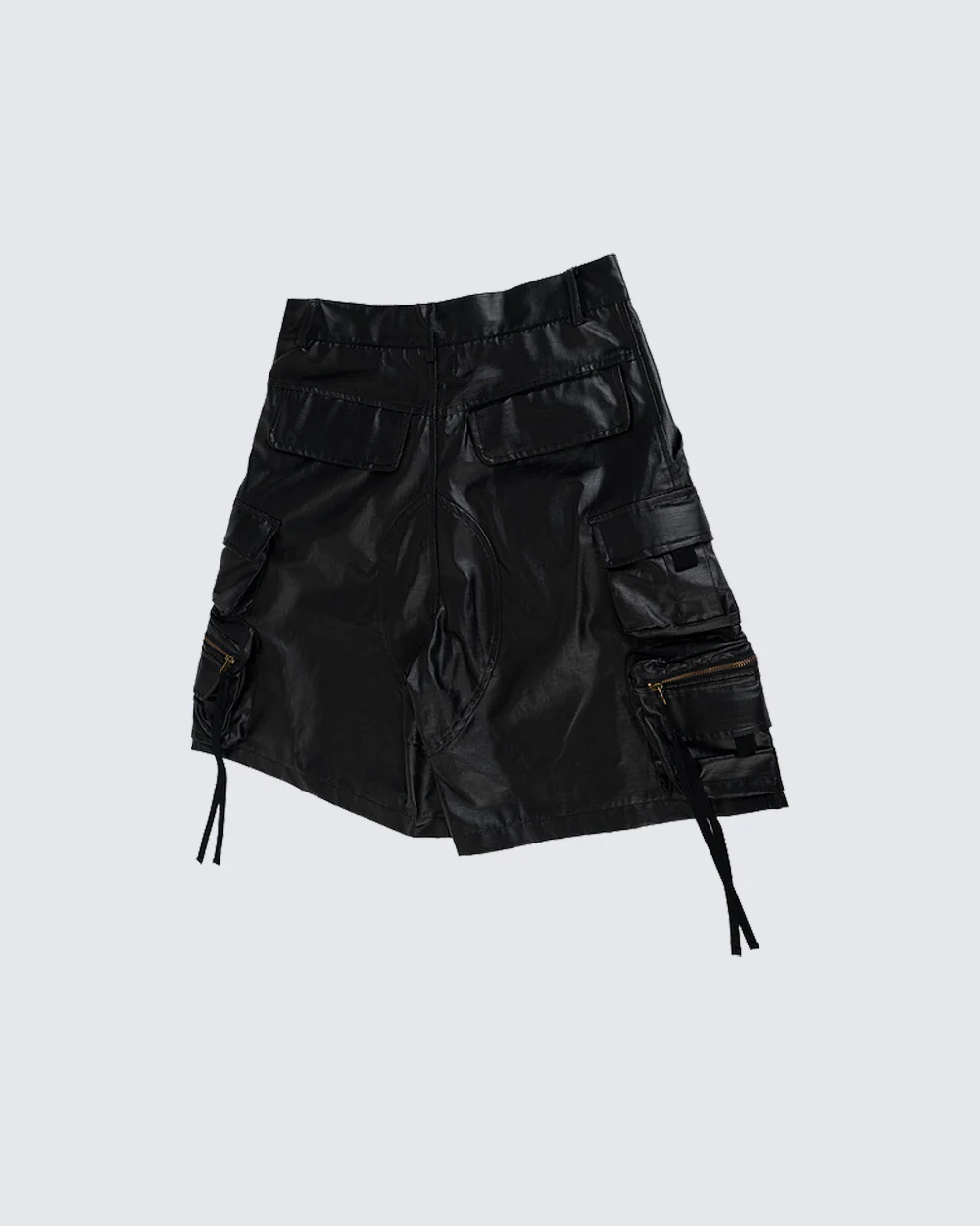 New Coated Zip Utility Cargo Shorts - Image 7