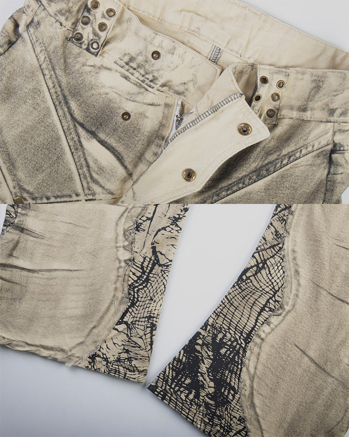 New Distressed Washed Wide Leg Jeans - Image 10
