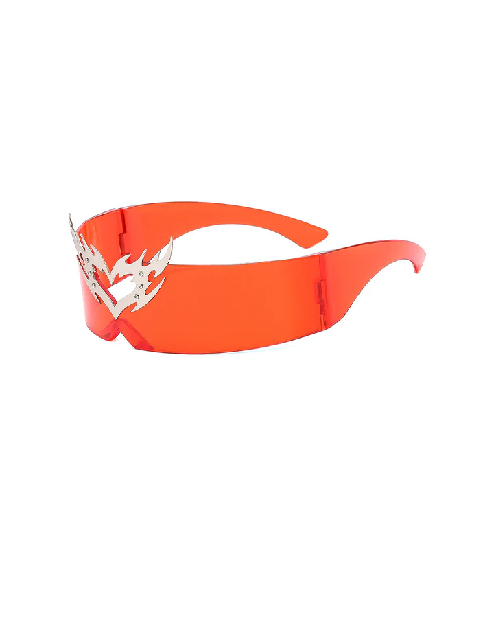 New Flame Heart Resin Sunglasses - Image 4