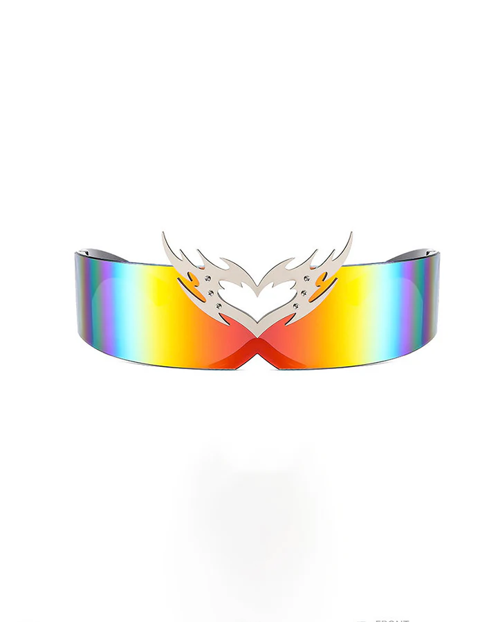 New Flame Heart Resin Sunglasses - Image 7