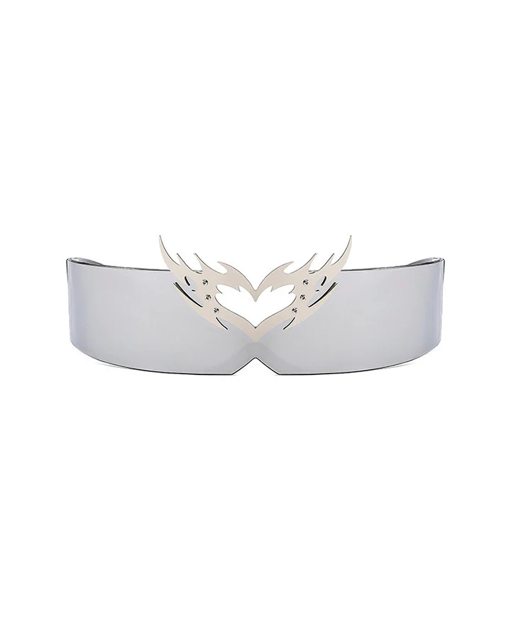 New Flame Heart Resin Sunglasses - Image 8