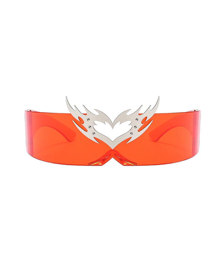 New Flame Heart Resin Sunglasses - Image 9