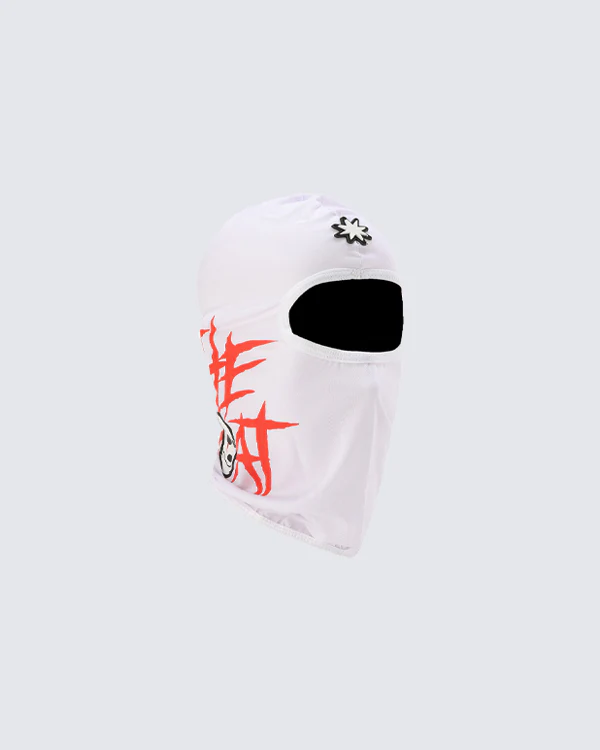 New Graphic Cutout Cotton Balaclava