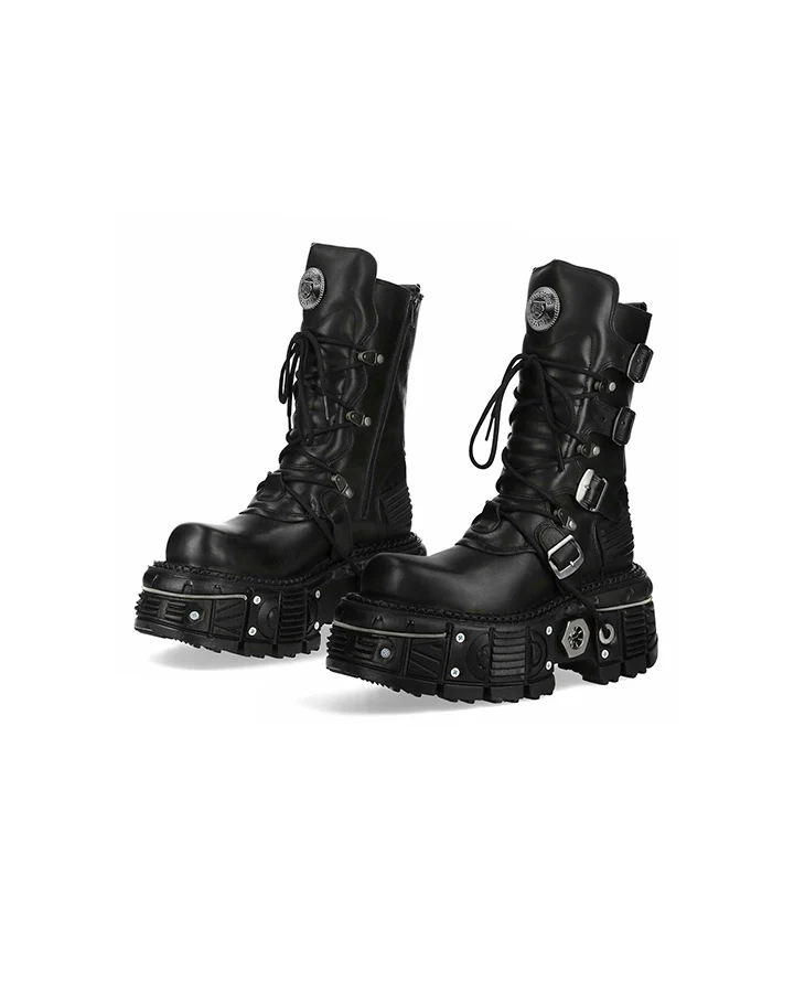 New High-Top Buckled Gothic Boots - Image 3