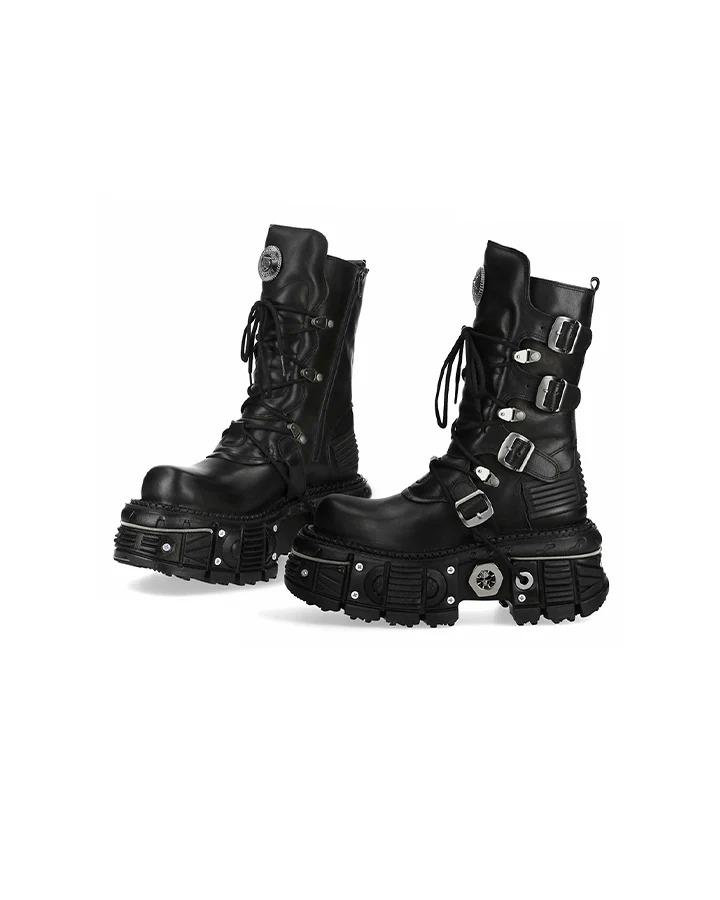 New High-Top Buckled Gothic Boots - Image 6
