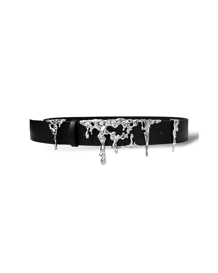 New Lava Relief Leather Belt - Image 4