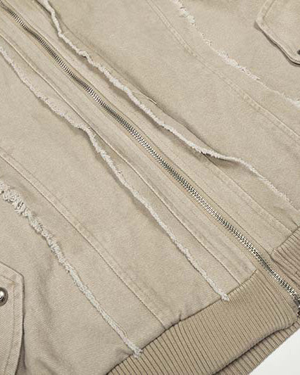 Patchwork Thick Hooded Cotton Jacket - Image 11