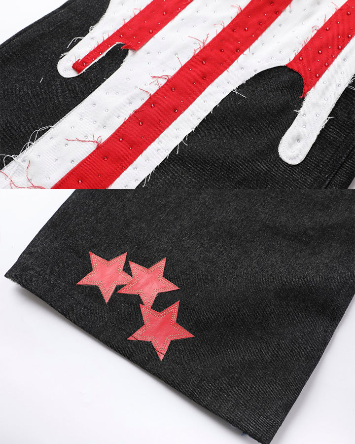 New Print Star Patch Wide-Leg Pants - Image 10