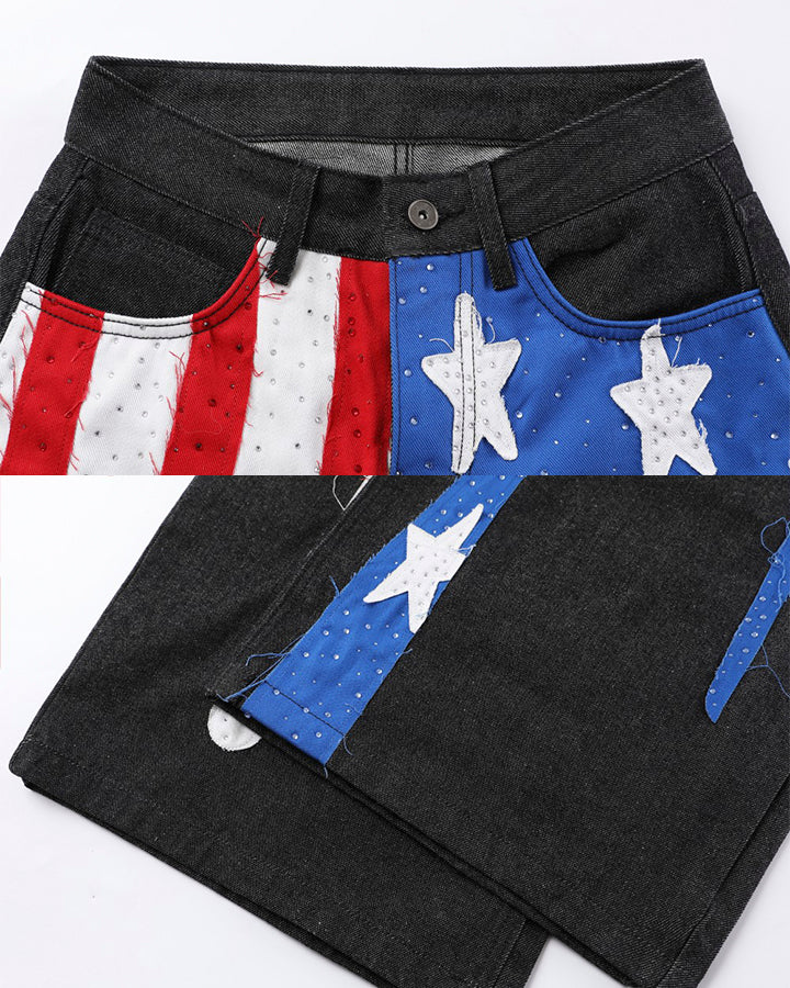 New Print Star Patch Wide-Leg Pants - Image 9