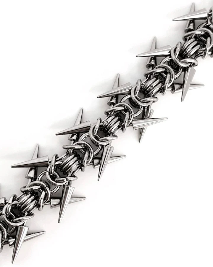 New Punk Spike Chain Bracelet - Image 5
