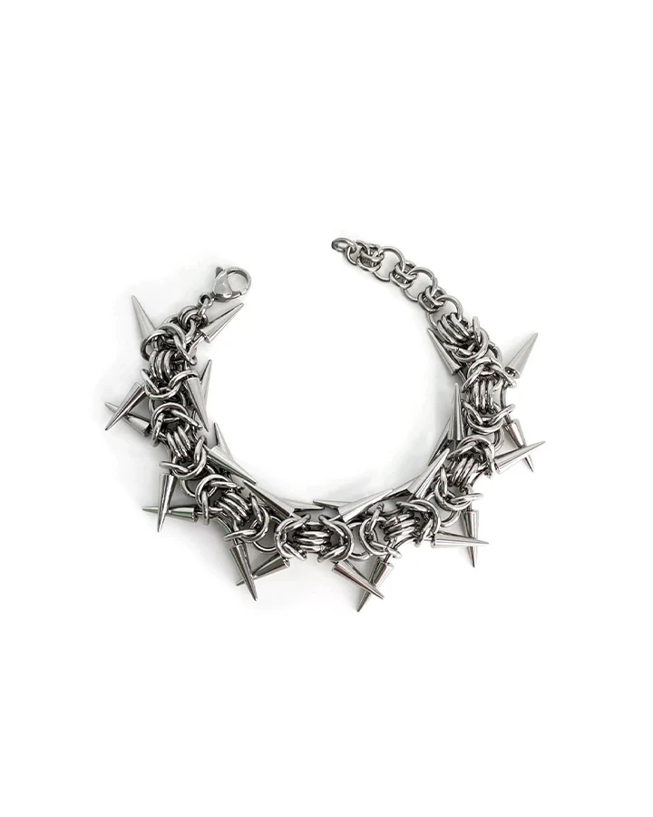 New Punk Spike Chain Bracelet - Image 6