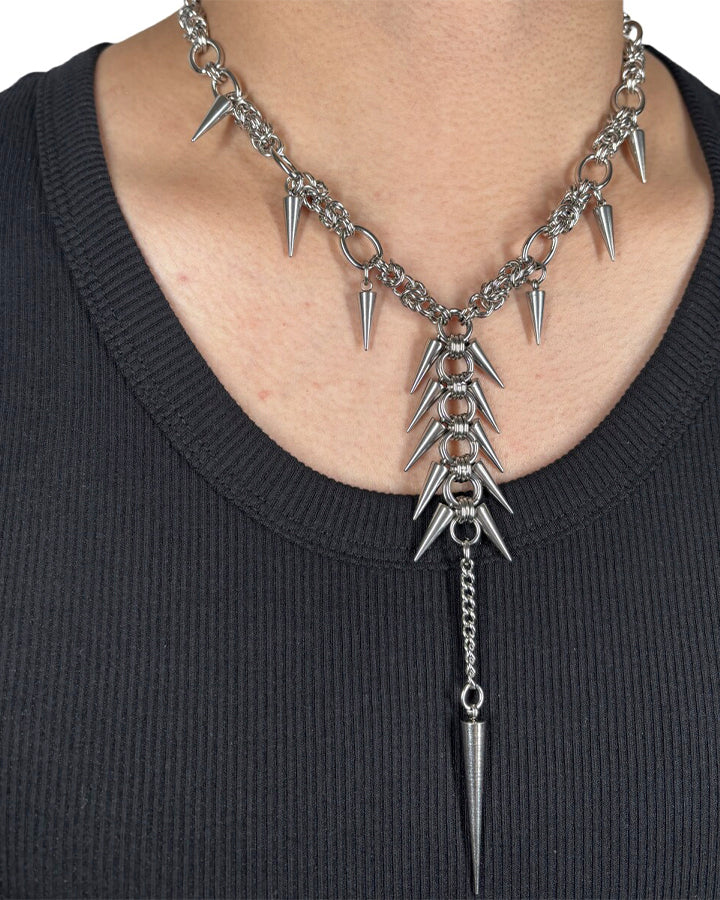 New Punk Spike Tassel Necklace - Image 2