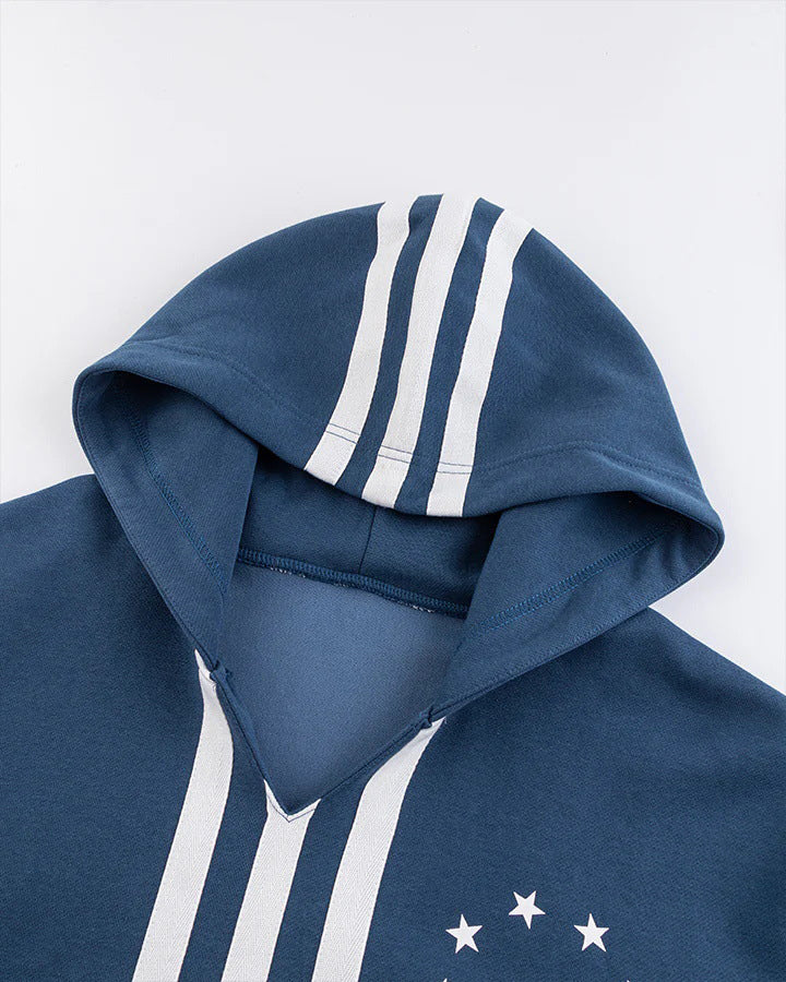 New Punk Stripe Hooded Sweatshirt - Image 12