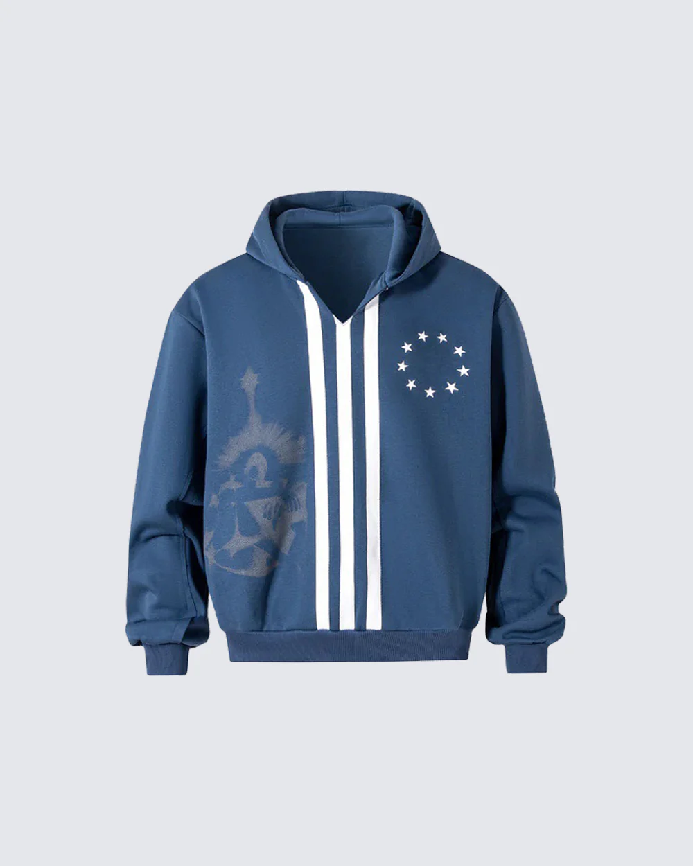 New Punk Stripe Hooded Sweatshirt - Image 8