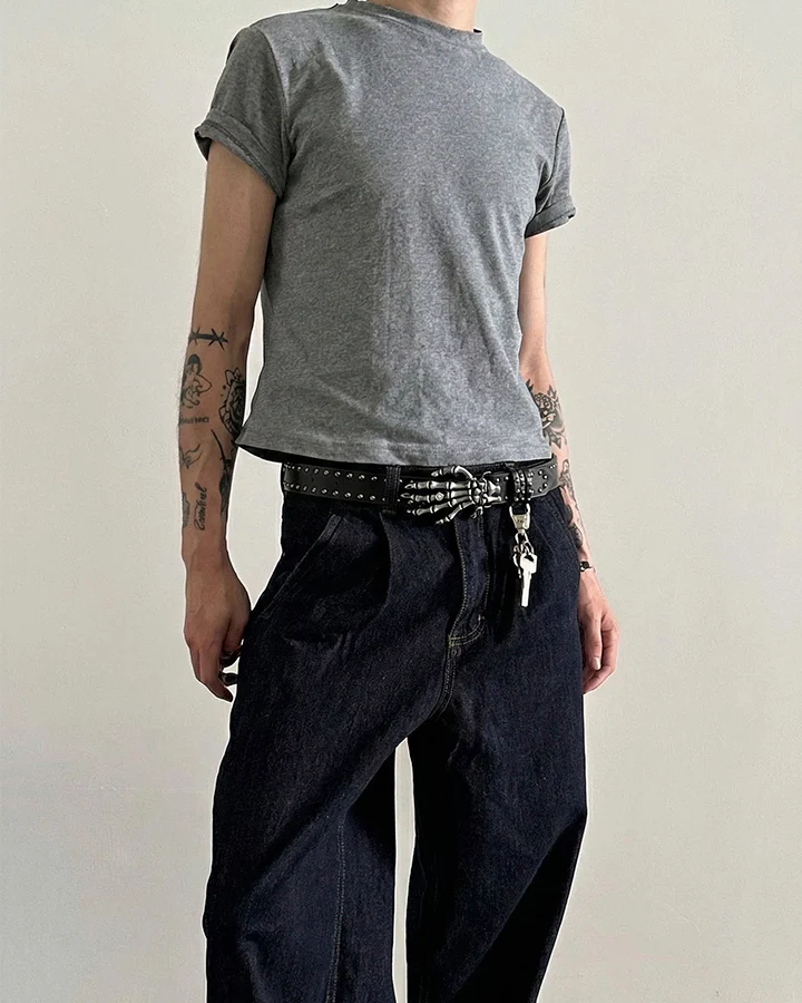 New Skeleton Hand Studded Belt - Image 3