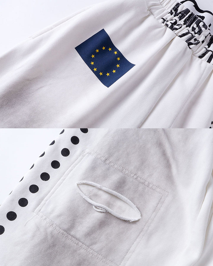 New Street Washed Distressed Curved Track Pants - Image 11