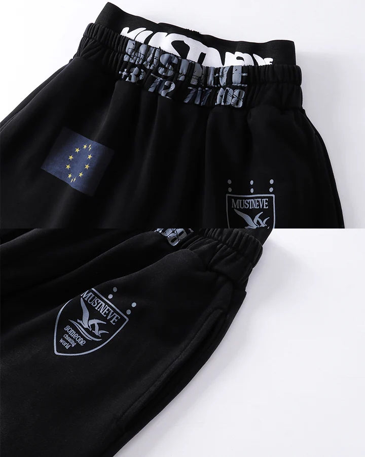 New Street Washed Distressed Curved Track Pants - Image 13