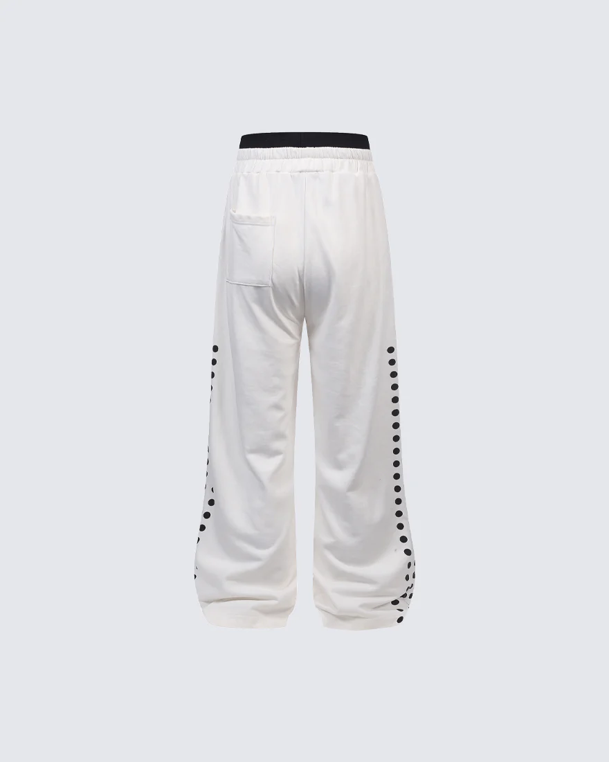 New Street Washed Distressed Curved Track Pants - Image 6