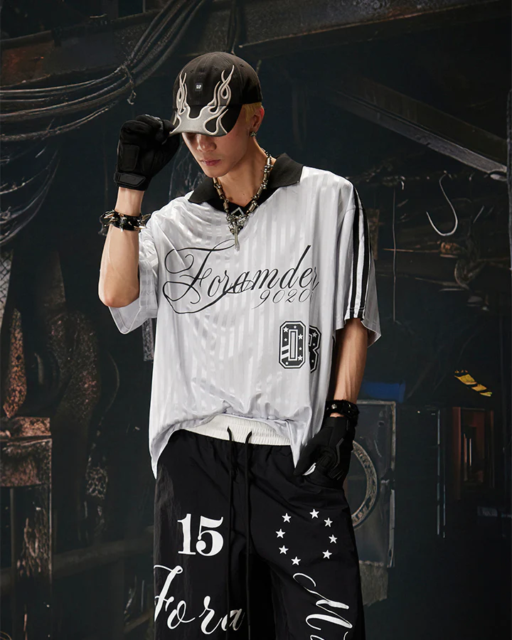 New Striped Polo Jersey T-Shirt - Image 11